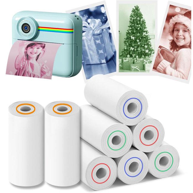 PAPIER TERMICZNY do APARATU NATYCHMIASTOWEGO kolor 8 ROLEK SZTUK WKŁADY