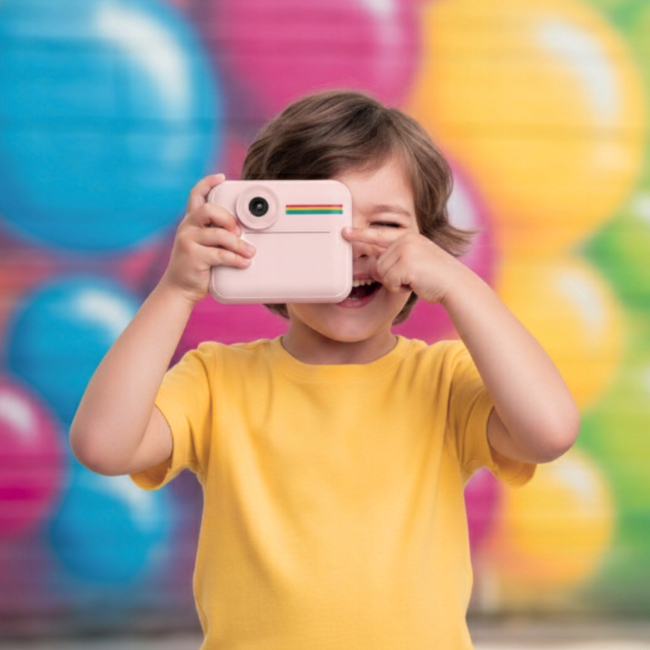 Aparat NATYCHMIASTOWY dla dzieci zdjęcia kolor selfie menu PL gry Drukuś