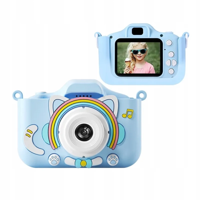 APARAT CYFROWY DLA DZIECI FOTOGRAFICZNY wbudowane gry filtry + KARTA 32 GB