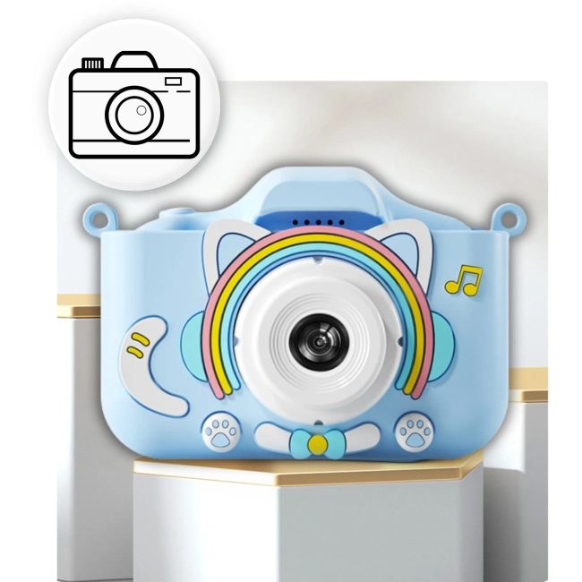 APARAT CYFROWY DLA DZIECI FOTOGRAFICZNY wbudowane gry filtry + KARTA 32 GB