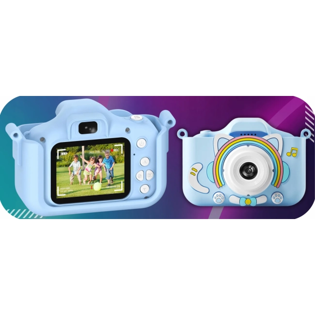 APARAT CYFROWY DLA DZIECI FOTOGRAFICZNY wbudowane gry filtry + KARTA 32 GB