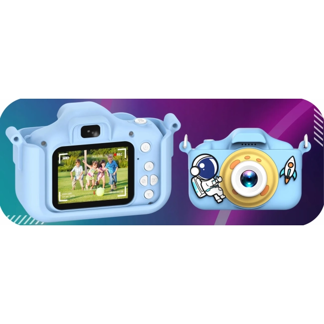 APARAT CYFROWY FOTOGRAFICZNY DLA DZIECI KAMERA ZABAWKA GRY + KARTA 32GB