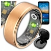 Smart Ring Inteligentny Pierścionek Kroki Tętno Sportowy Sen Kalorie Sport