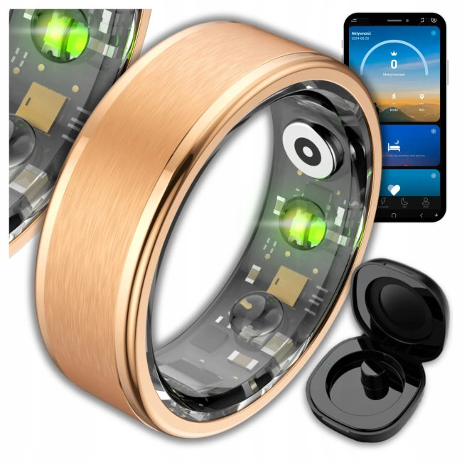 Smart Ring Inteligentny Pierścionek Kroki Tętno Sportowy Sen Kalorie Sport