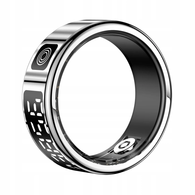 Smart Ring Sportowy Pierścionek WYŚWIETLACZ Puls Sen Kroki Inteligentny