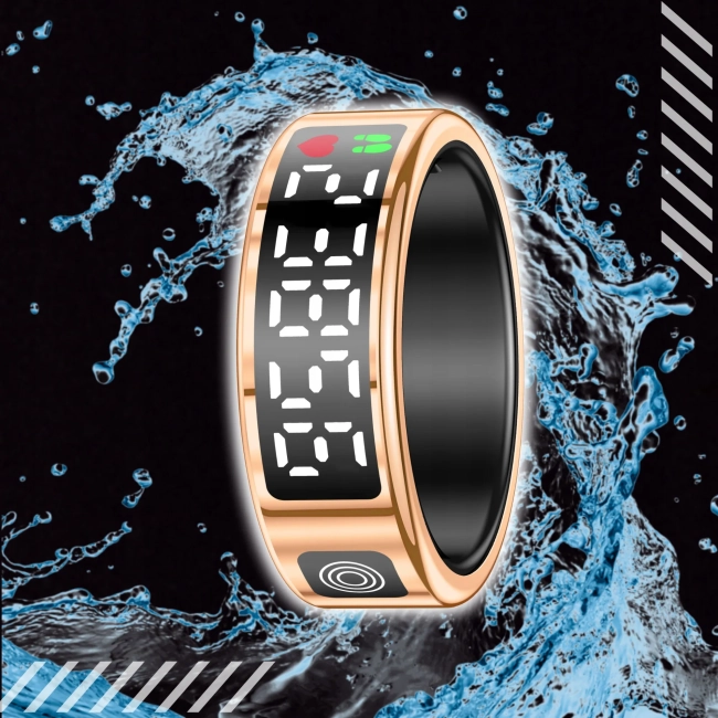 Smart Ring Inteligentny Pierścień WYŚWIETLACZ Tryby Sportowe Kalorie Sen