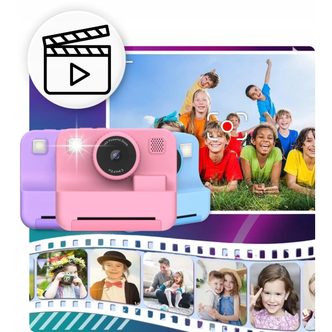 Drukuś Aparat Cyfrowy Natychmiastowy Fotograficzny MINI DRUKARKA kamera gry